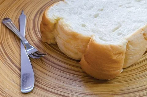 Slice of white bread Stock Photos