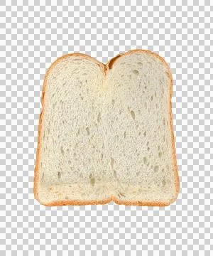 A slice of white bread on a transparent background Stock Photos