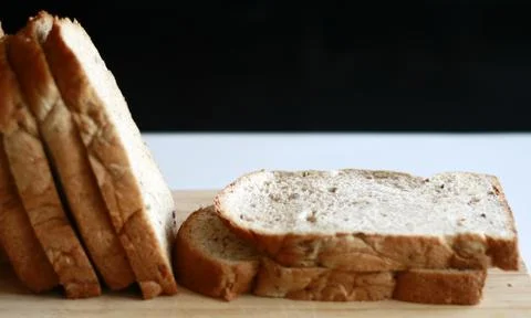Slice white breads Stock Photos