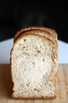 Slice white breads Stock Photos
