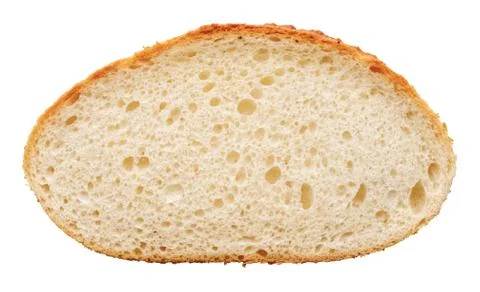 Slice of white wheat bread Stock Photos