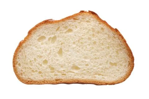 Slice of white wheat bread Stock Photos