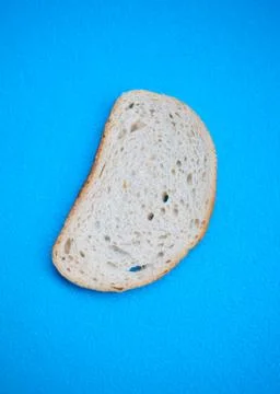 Slice of white wheat bread. Stock Photos