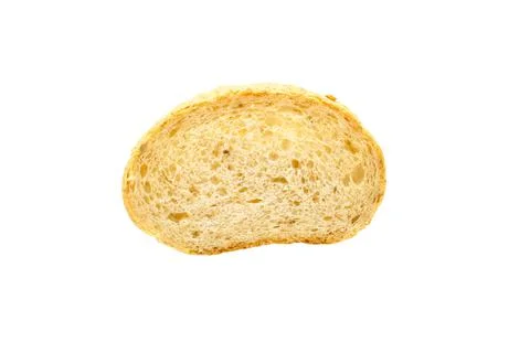 Slice of a whole wheat bread isolated on a white background. Healthy concept Stock Photos