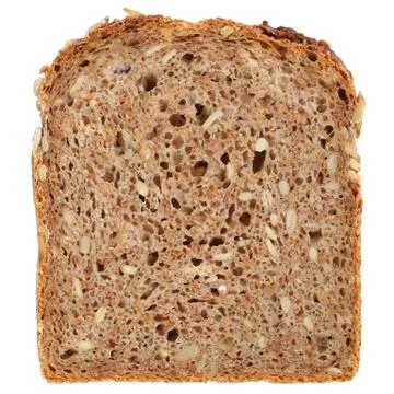 Slice of a whole wheat bread Stock Photos