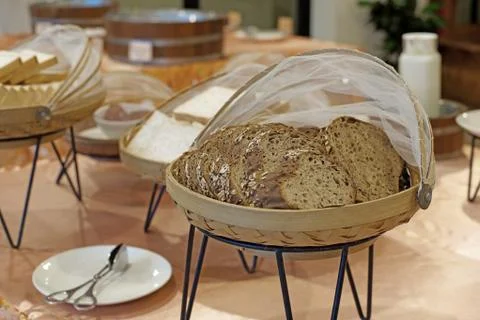 Slice whole wheat bread Foto stock