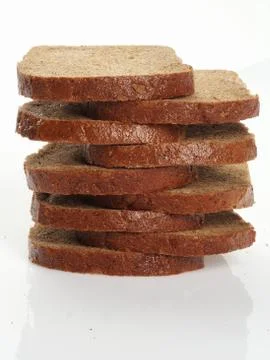 Slice of wholemeal bread Stock Photos