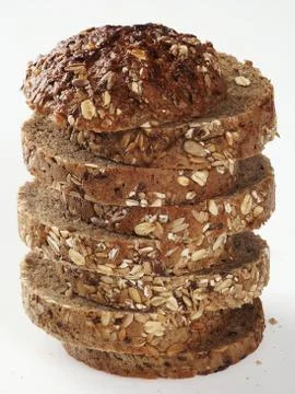 Slice of wholemeal bread 스톡 사진