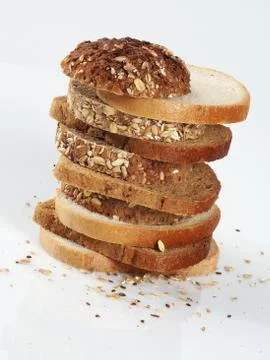 Slice of wholemeal bread Foto stock