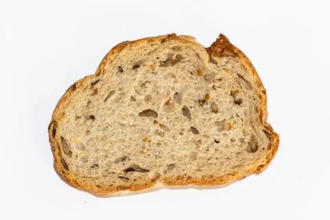 Slice of wholemeal bread Stock Photos
