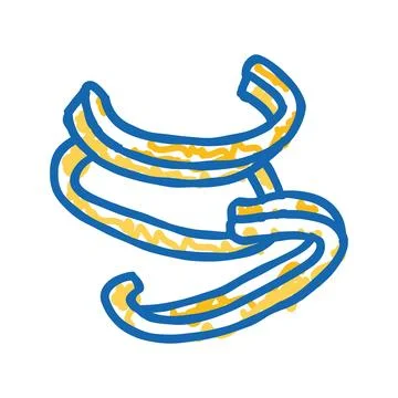 Slice yellow pepper icon doodle illustration Illustrazione stock