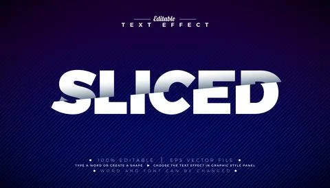 Sliced 3D Text Effect Design Editable and Scalable Vector Graphic Style Effect Stock Illustration