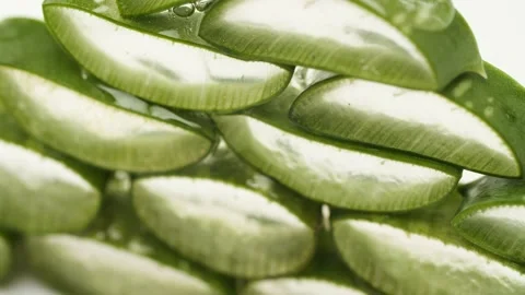 Sliced Aloe vera Stock Footage 156197161