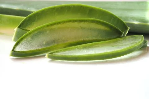Sliced Aloe Vera Leaf Stock Photos