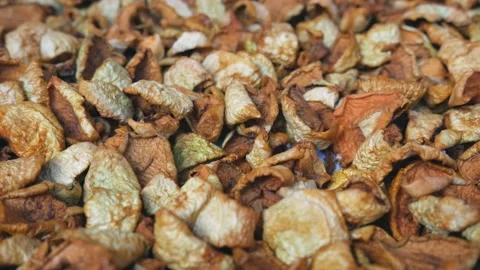 Sliced and dried apples in the process of harvesting for the winter. Video stock 231474798
