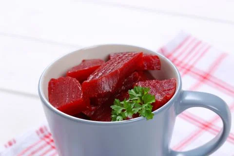 Sliced and pickled beetroot Foto stock