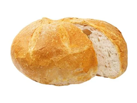Sliced appetizing bread.isolated. Stock Photos