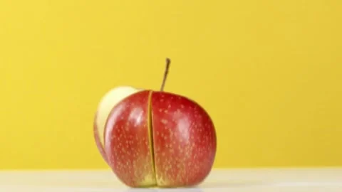 Sliced Apple  Stock Footage 318409984