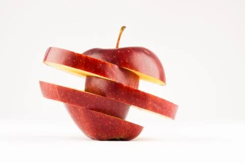 Sliced apple Stock Photos