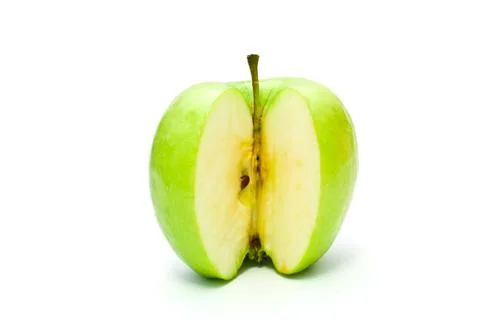 Sliced apple on white background Stock Photos