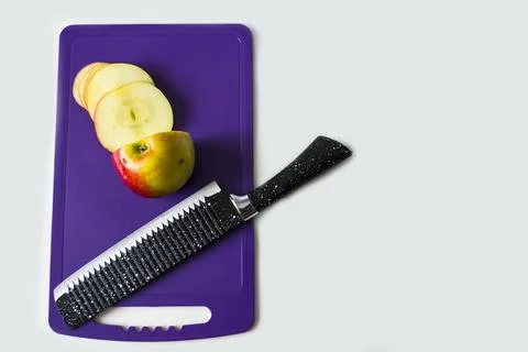 Sliced apple on a white background. Stock Photos