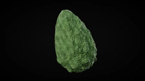 Sliced avocado on black background. 3d rendering Video stock 340353936