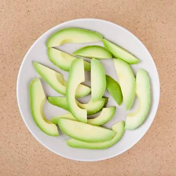 Sliced avocado Stock Photos