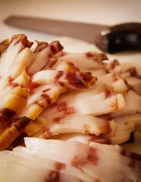 Sliced bacon Stock Photos