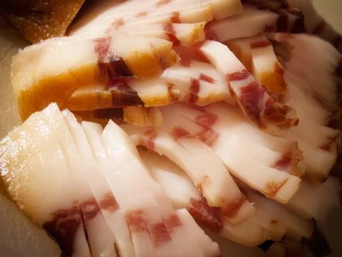 Sliced bacon Stock Photos