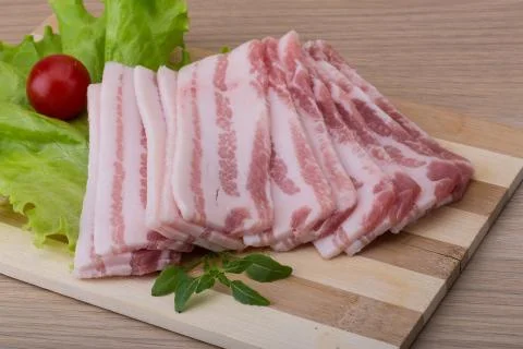 Sliced bacon Stock Photos