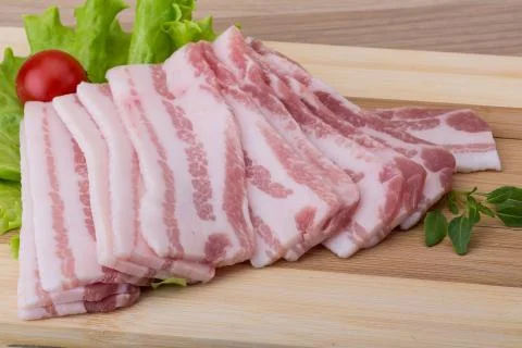 Sliced bacon Stock Photos