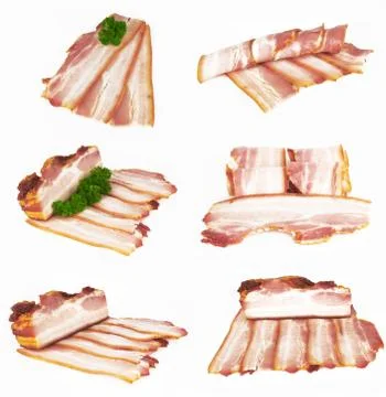 Sliced bacon Stock Photos