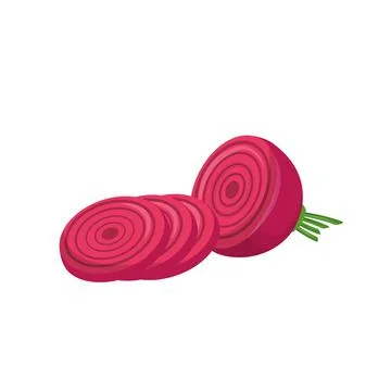 Sliced beetroot cartoon vector illustration Illustrazione stock