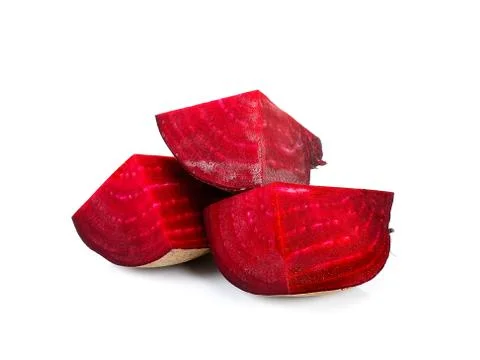 Sliced beetroot isolated on the white background Stock Photos