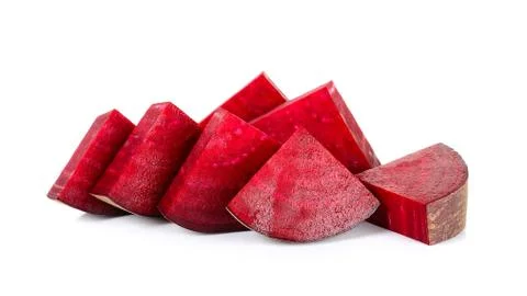 Sliced beetroot isolated on the white background Stock Photos