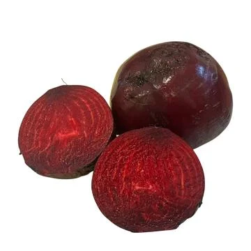 Sliced ​​beetroot on a white background. Stock Photos