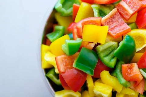 Sliced bell pepper Stock-Fotos