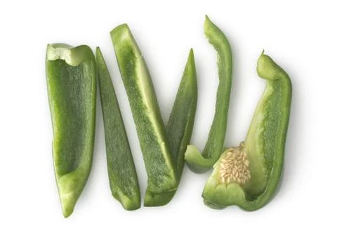 Sliced bell peppers Stock Photos