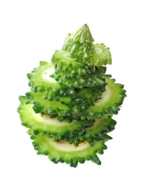 Sliced bitter melon Stock Photos