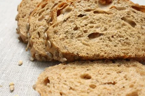 Sliced black bread Stock Photos