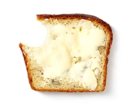 Sliced bread with butter Foto stock