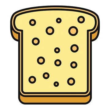 Sliced bread cartoon representing a simple breakfast food イラスト素材