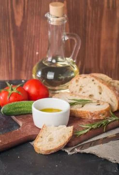 Sliced bread Ciabatta Stock Photos