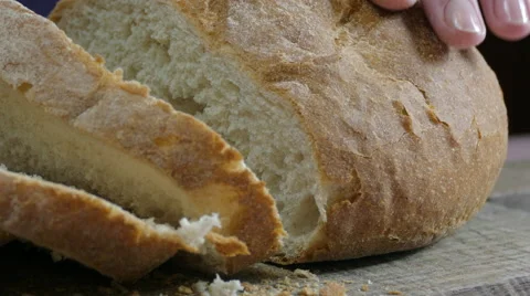Sliced bread, close up, 4k Stock Footage 63300502