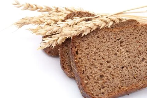 Sliced bread with ears Stock Photos