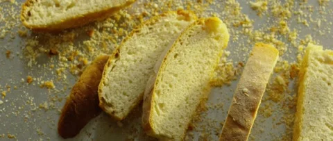 Sliced Bread Falling Stock Footage 156799626