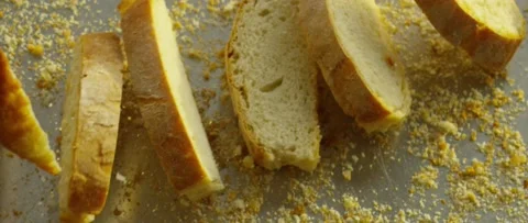 Sliced Bread Falling Stock Footage 156799755