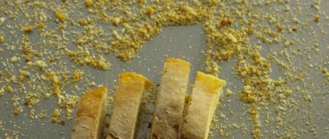 Sliced Bread Falling Stock Footage 156799877