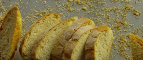 Sliced Bread Falling Stock Footage 156800053