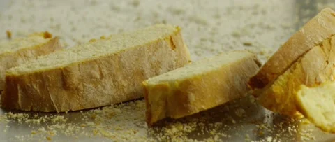Sliced Bread Falling Stock Footage 156800075